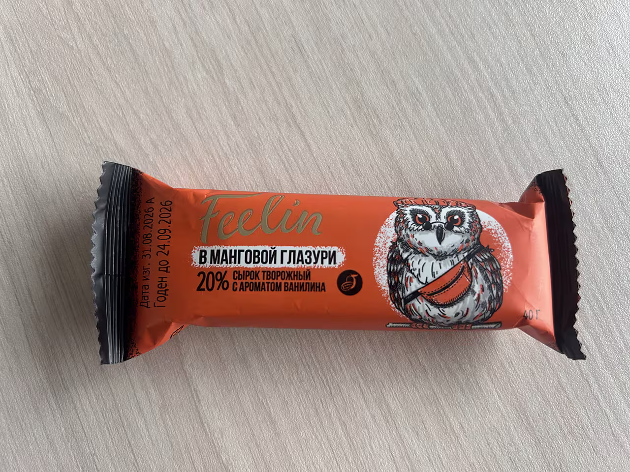 Сырок творожный Feelin Манго — Ваниль (упакован)
